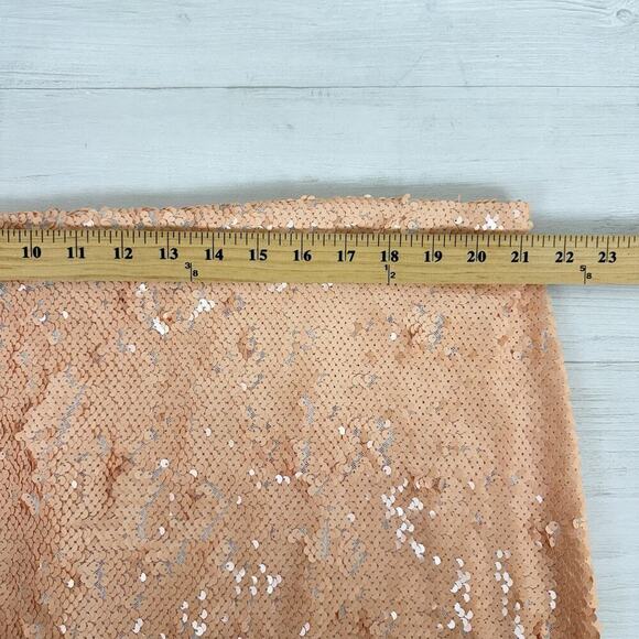 Eloquii Sequin Straight Pencil Skirt Plus Size 20 Peach Elastic Waist Party NEW - Picture 8 of 11